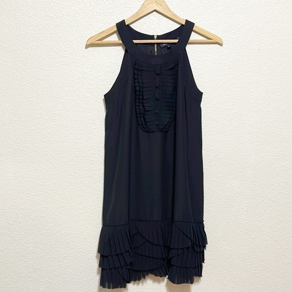 Cynthia Steffe 100% Silk Woman Black Dress Size 0 - Picture 1 of 11